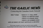 link to page of issues of the garlic news at garlic goodness growing natural garlic, seasonal vegetables and raising sustainable highland beef in red deer county ab